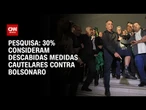Ipespe: cautelares a Bolsonaro são descabidas para 30% e adequadas para 29% | BASTIDORES CNN