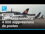 Lufthansa annonce 4 000 suppressions de postes pour restaurer sa compétitivité • FRANCE 24