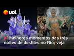 Carnaval 2025: Melhores momentos das três noites de desfiles no Rio de Janeiro