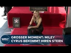 WALK OF FAME: Miley Cyrus bekommt Stern auf dem berühmten Hollywood Boulevard in Los Angeles, USA