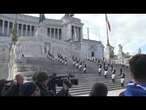 Giornata dell'Unità Nazionale, l'arrivo del Presidente Mattarella all'Altare della Patria