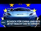 CHINAS HANDELSKONFLIKT: EU macht Ernst! Drastische Strafzoll-Bombe für E-Autos - BYD im Visier