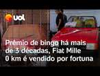 Carro Fiat Mille 0 km é vendido por R$ 100 mil após dono ganhar veículo em bingo há 30 anos; confira