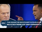 TUSK STELLT V ERTRAUENSFRAGE: Polen droht Regierungskrise – Angst vor rechtsextremer Konfederacja