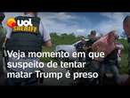 Trump sofre atentado: Câmera corporal de policial grava momento em suspeito é preso; veja vídeo