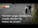 Homem joga camisinha usada dentro de bolsa de jovem: 'Me senti violentada'