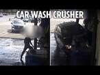 Raging Merc driving dad crushes his own SON at car wash