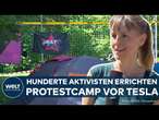 PROTESTCAMP GEGEN TESLA: Großeinsatz bei in Grünheide! Polizei befürchtet Eskalation