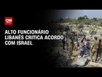 Presidente do parlamento libanês critica acordo com Israel | BASTIDORES CNN