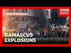 Explosions injure 18 in Damascus during Emmanuel Macron’s visit | BBC News