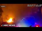 Dramatic new bodycam video show harrowing wildfire rescues