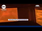 Wildfire surrounds train car in Canada