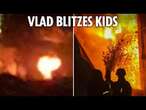 Russian drones strike children’s clinic & 2 schools leaving them ablaze