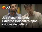 Jair Renan defende Eduardo Bolsonaro após críticas de vereador do PT em SC: 'Não ataque a família'