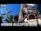 Horror moment beachgoers rush to save CRUSHED child in California helicopter crash