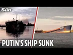 Putin cargo ship carrying drone parts from Iran SUNK by Ukraine in key Russian port