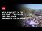 Video mostra momento em que multidão corre após influenciador trumpista ser baleado | CNN BRASIL