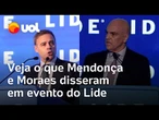 Mendonça faz críticas, Moraes cita 'falso lema': veja o que ministros disseram no evento do Lide