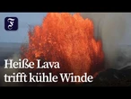 Wirbelwinde über Schildvulkan in Hawaii