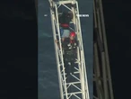 Roller coaster riders rescued after ride STALLS 100 feet above ground #shorts #rollercoaster #us