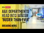 A&E staff experienced record pressure in October - with NHS 'busier than ever' going into winter