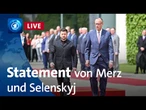 Live: Pressekonferenz von Bundeskanzler Merz und Präsident Selenskyj
