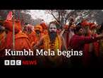 Millions head to India's Kumbh Mela festival, the largest gathering of humanity on Earth | BBC News