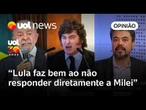 Lula faz bem ao não responder diretamente a Milei | Sakamoto