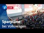 Im Anschluss an die VW-Betriebsversammlung äußert sich die Betriebsratschefin Cavallo zum Sparkurs