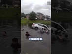 Officers save driver trapped inside sinking vehicle #shorts #usa #us #rescue #viral #news
