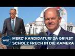 OLAF SCHOLZ ZU FRIEDRICH MERZ' Kandidatur: „Ist mir recht“ grinst der Kanzler frech in die Kamera