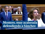 Montero y su efusivo apoyo a Sánchez durante su réplica a Feijóo que no ha tardado en hacerse viraL