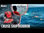 Cruise ship horror as 40ft catamaran SINKS with 55 passengers left floating in sea