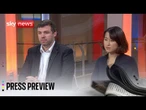 Sky News Press Preview | Liam Thorp and Cindy Yu | Thursday 30 October 2025