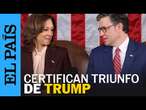 KAMALA HARRIS certifica los votos del COLEGIO ELECTORAL para el triunfo de Trump | EL PAÍS