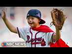 One boy throwing first pitch at major ballparks nationwide scores homerun in raising awareness