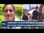 VERMISSTE DEUTSCHE IN AUSTRALIEN: Carolina Wilga lebt! – Passant entdeckt sie zufällig im Outback