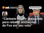 Fux faz voto cansativo até para ministros; Cármen deve estar preparada para rebater | Carla Araújo