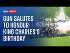 Watch live: Gun salutes held in honour of the King's birthday at Green Park