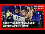 Argentina could face action over Falklands banner after beating England at World Cup | BBC News