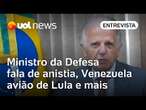 Múcio fala de anistia do 8/1, Venezuela, avião de Lula e mais | Entrevista completa