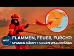 WALDBRÄNDE IN SPANIEN: Flammen bedrohen Dörfer – Einsatzkräfte kämpfen gegen das Feuer!