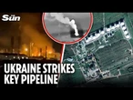 Ukrainian forces bomb key Russian fuel pipeline station setting it ablaze