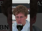Jannik Sinner alla conferenza stampa per gli Internazionali di tennis a Roma
