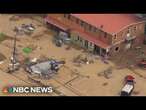 Aerial video shows Helene's devastation in Canton, N.C.