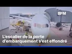 Le train d'atterrissage d’un avion cède brutalement à l’aéroport de Francfort