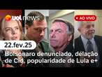 Bolsonaro recua e cita Mauro Cid, Pablo Marçal inelegível, popularidade de Lula | UOL News ao vivo