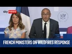 French interior minister speaks after wildfires crisis meeting