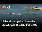 Jet-ski em alta velocidade atinge adolescentes no Lago Paranoá, em Brasília; veja vídeo