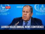 Russian Foreign Minister Sergey Lavrov holds his annual news conference in Moscow - Watch live